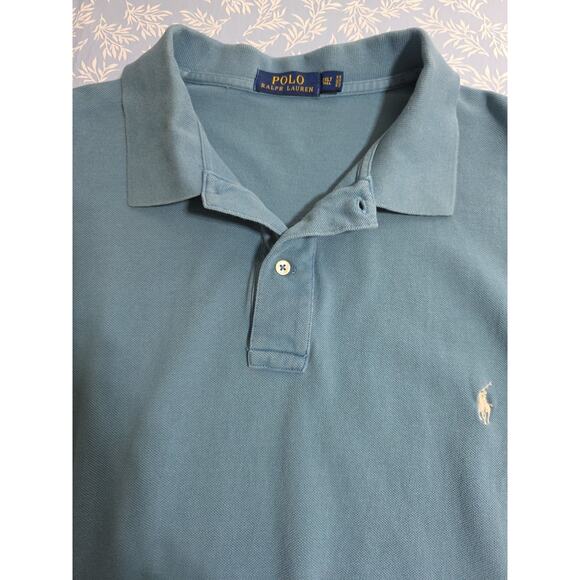Polo Ralph Lauren Polo Shirt Men's 2XL Tall Green Soft Cotton Pony Logo - Picture 9 of 11